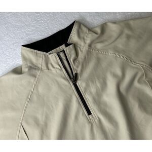 Ping Collection LARGE TAN Golf Wind Pullover 1/4 Q-Zip Short Sleeve EXCELLENT‎